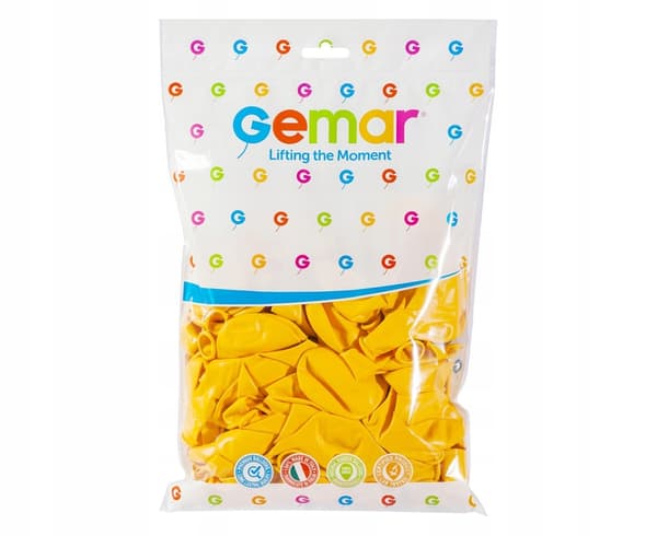 Metallisk ballong 11 Gemar Gul