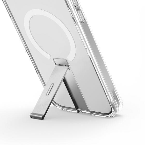 UNIQ Eleva -kotelo Vertica-telineellä iPhone 16 Prolle, läpinäkyvä