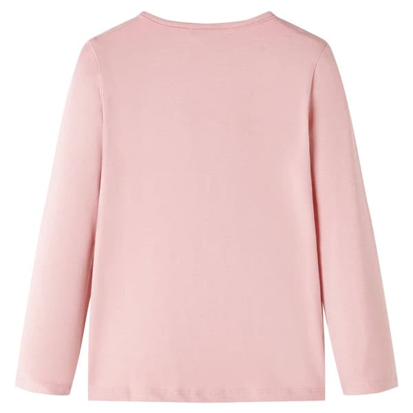Barn långärmad T-shirt, ljusrosa, 104