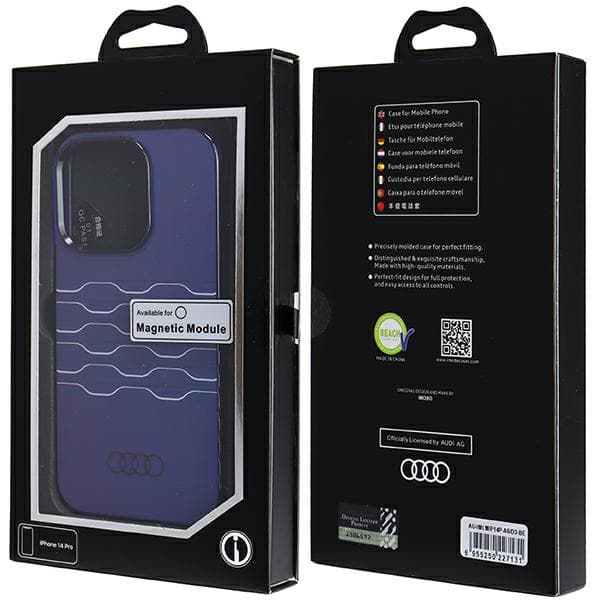 Audi IML MagSafe-etui til iPhone 14 Pro, marineblå
