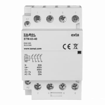 Modulär installationskontaktor 63A, 4xNO, 230V AC STM-63-40