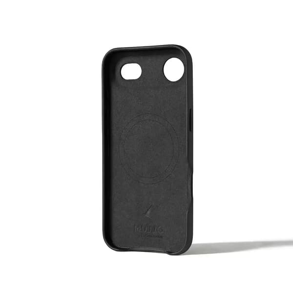 Mujjo - Heltäckande läderfodral för iPhone 17 / Air / Pro / Pro Max - Läderfodral för iPhone iPhone 17 Pro Max / Basalt