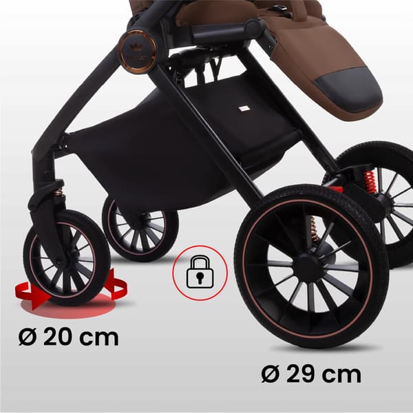 BabyLux CASTOR 2-i-1 klapvogn, gondol, let, foldbart sæt