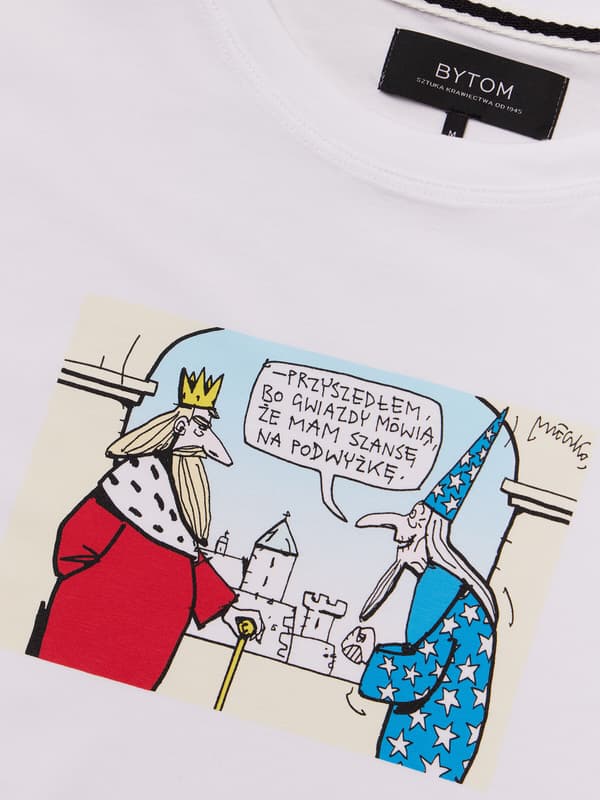 HVID T-SHIRT MÆLK M
