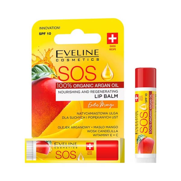 Eveline Exotic Mango S.O.S. Nærende og regenererende læbepomade - Mango