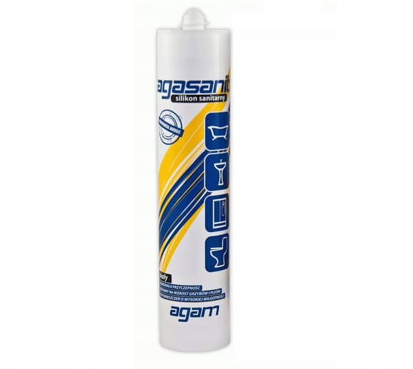 Agam vit sanitetssilikon 300 ml