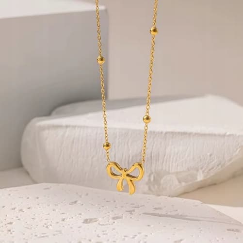 Damset Guld Halsband Armband Rosetter Elegant Gåva