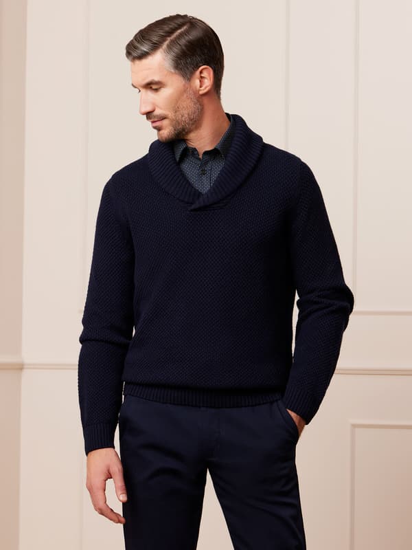 MARINEBLÅ CAMDEN SWEATER XL