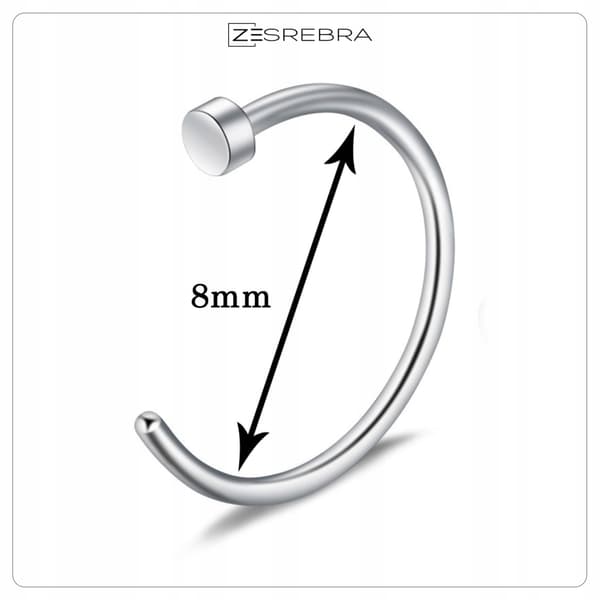 Näsringpiercing fejk Punk Ingen piercing 8/0,8 mm