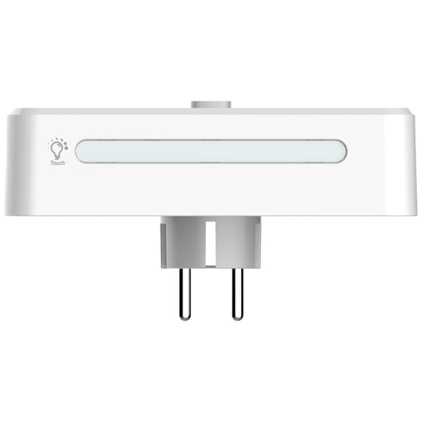 Beline strømskinne med LED-baggrundsbelysning 2xUSB-A/USB-C/2xAC hvid