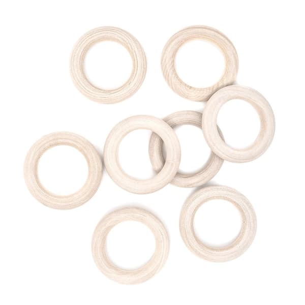 Trämakraméringar 45mm 8 st