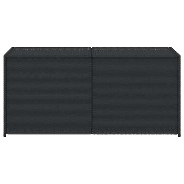 vidaXL opbevaringskasse til haven, sort, 283 l, polyrattan