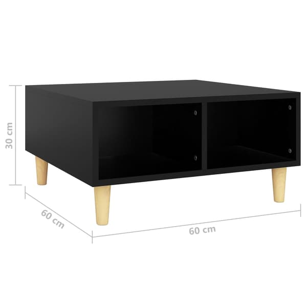 vidaXL sofabord, sort, 60x60x30 cm, træbaseret materiale
