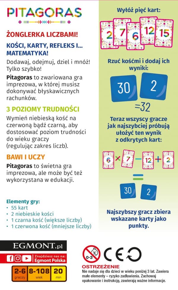 Pythagoras. Lautapeli. Egmont-pelit