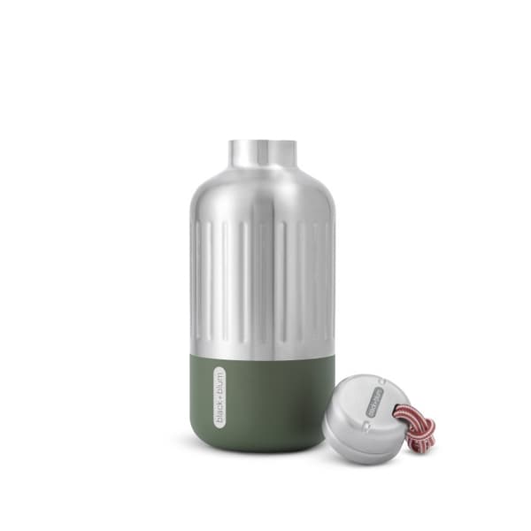 EXPLORER 650 ml teräspullo, oliivinvihreä / Musta+Blum
