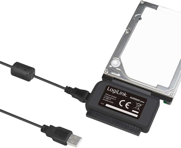 USB 3.0 SATA IDE til HDD 2,5” 3,5” CD DVD Adapter LogiLink OTB Connection