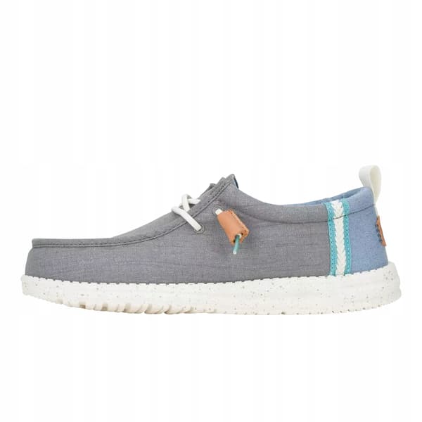 HEYDUDE WALLY SOMMARLINNE 43086 |45| MONUMENTGRÅ/BLEKTAD DENIM