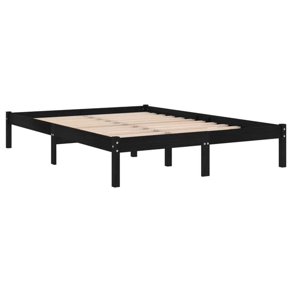 vidaXL sengestel sort massivt træ 150x200 cm