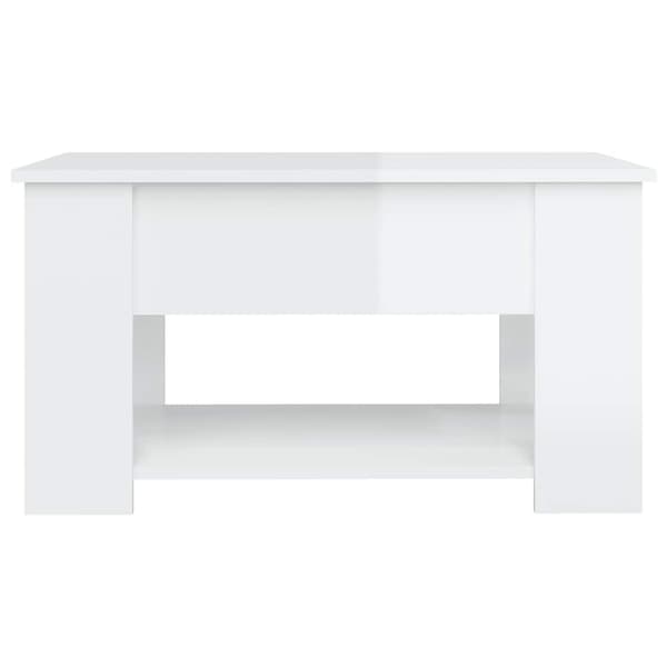 vidaXL Soffbord högglansvitt 79x49x41 cm
