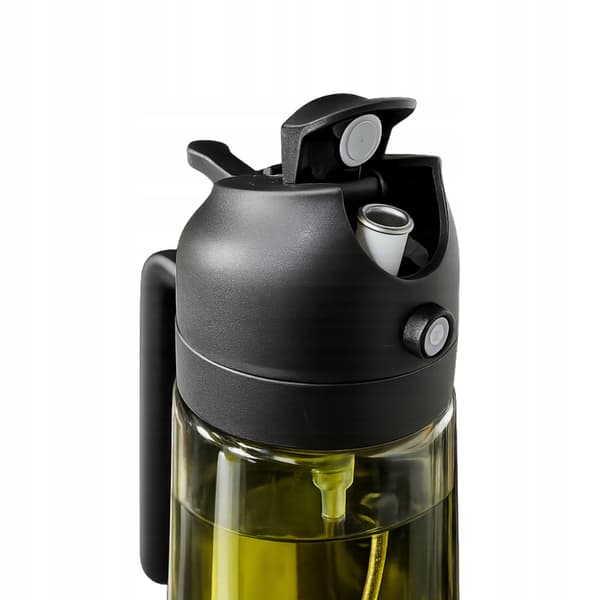 Oliesprøjte, 2-i-1 oliedispenser, spray, hældetube, 470 ml, glas
