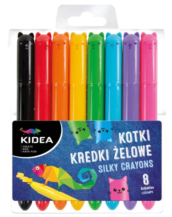 KIDEA 6899 CAT GEL CRIYONS 8 FARVER