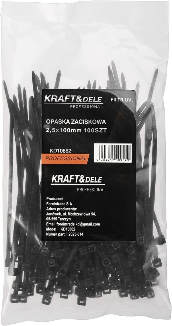 Nailonnippuside 2,5x100 mm 100 kpl KD10862