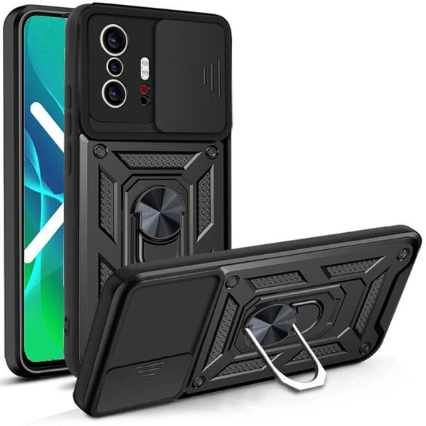 Etui til Xiaomi 11T / 11T Pro, Camshield Slide, sort