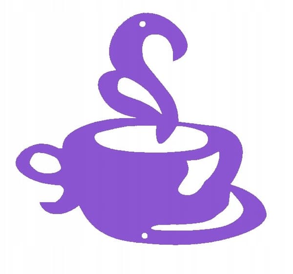 Hänge, genombruten dekoration, KOPP KAFFE, brun