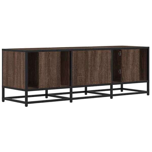 vidaXL TV-bord brunt egetræ 120x35x41 cm