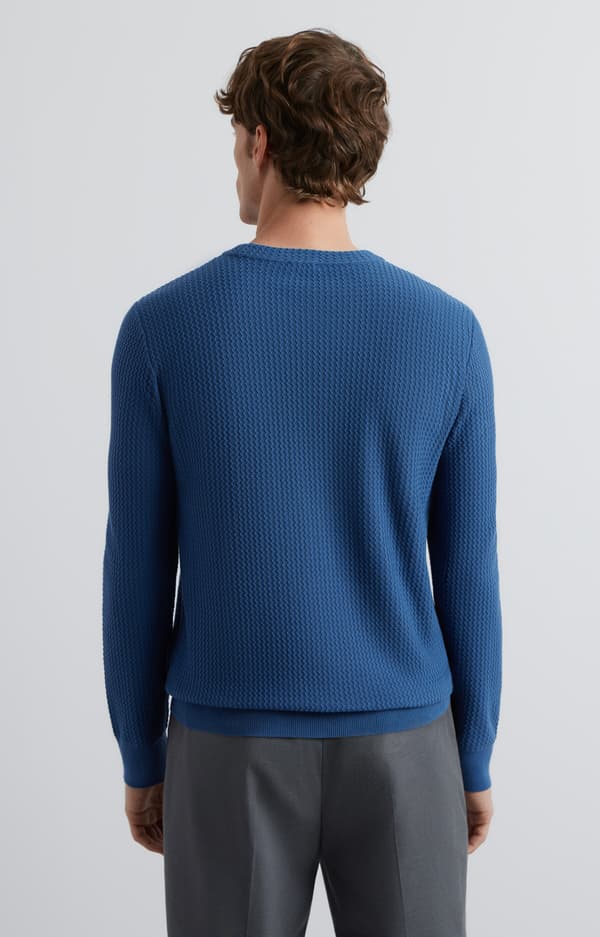 Mikromønstret sweater XXL