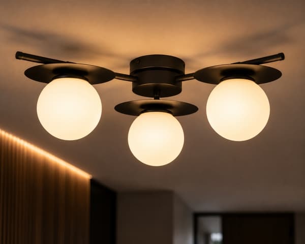 Loftlampe 3xE14 Luma Sort