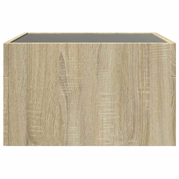 vidaXL Infinity soffbord med LED, Sonoma ek, 50x50x30 cm