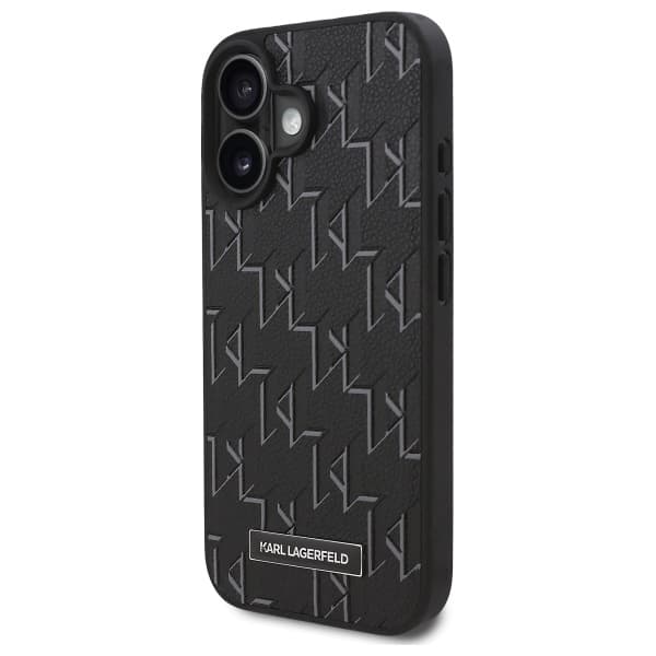Karl Lagerfeld Hot Stamp Magsafe-etui til iPhone 16 Plus, sort