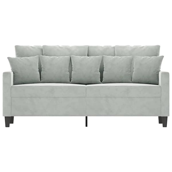 vidaXL 2-sitssoffa ljusgrå 140 cm klädd i sammet