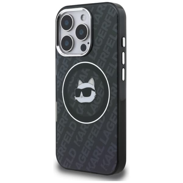 Karl Lagerfeld IML Choupette Head Logo MagSafe-etui til iPhone 16 Pro, sort