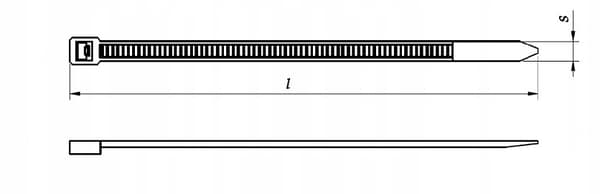 Plastkabelband vitt 360x4,8 100 st.