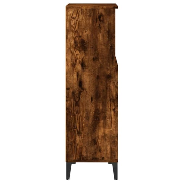 vidaXL badeværelsesskab røget eg 30x30x100 cm
