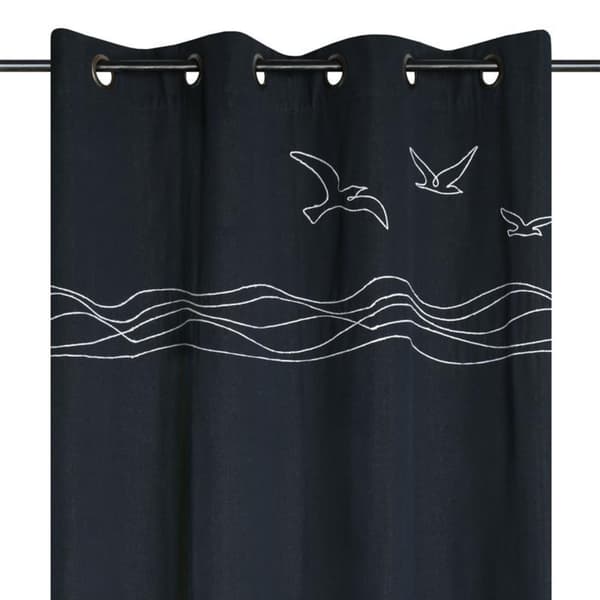 Bordermer marinblå gardin 140x260 cm