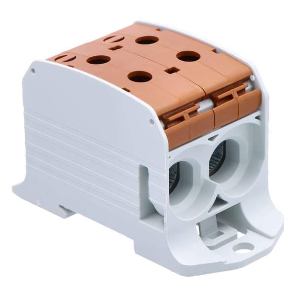 Gevindskinneforbindelse STB 95-2 Al/Cu 87520 simblok, brun