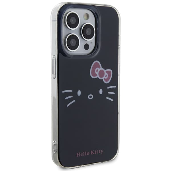 Hello Kitty IML Kitty -kasvosuoja iPhone 15 Pro Maxille, musta