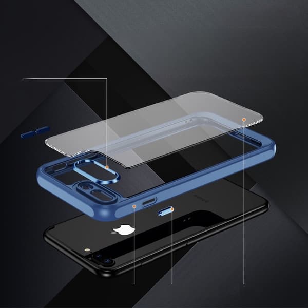 Etui til iPhone 7 Plus / 8 Plus, ERBORD Impact Guard, blå