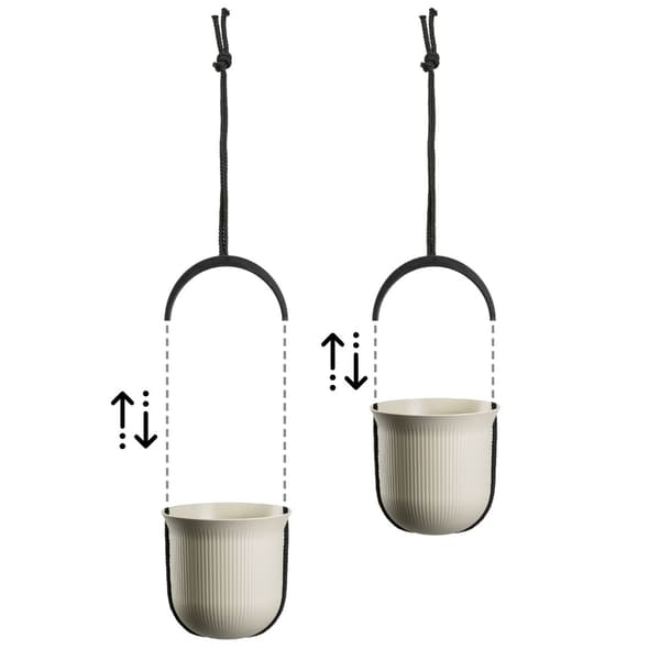 Hängande kruka aera hang återvinning beige 17,9 cm
