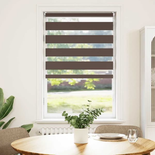 Randig rullgardin (50 x 100 cm), kaffe