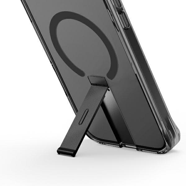 UNIQ Eleva-cover med Vertica-stativ til iPhone 16 Pro Max, sort