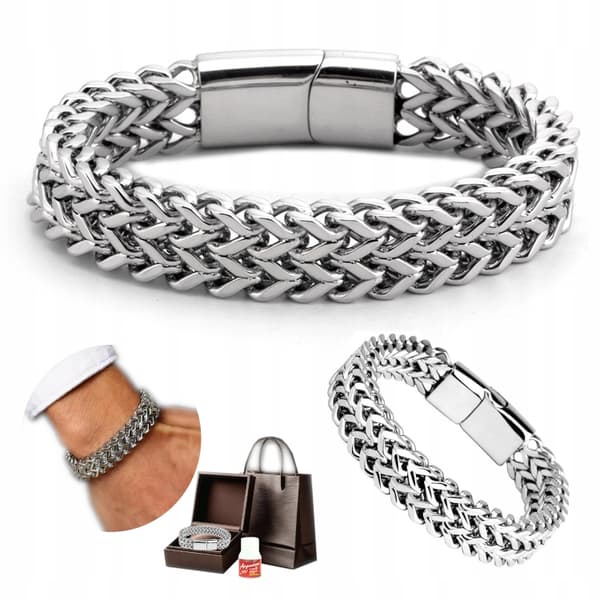TJOCKT Silverarmband för män Present till män