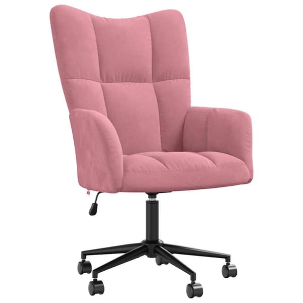 vidaXL Fåtölj, rosa, klädd i sammet