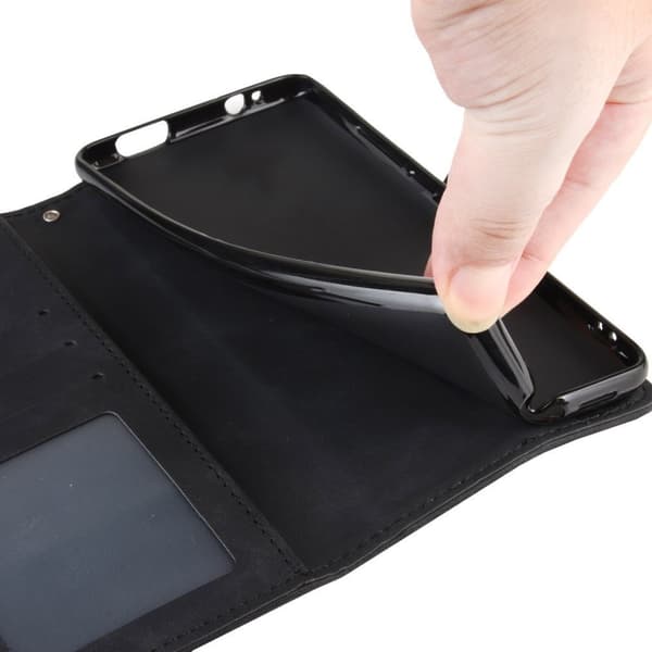 Flip-cover til Xiaomi Redmi Note 10 Pro, kortholder, sort