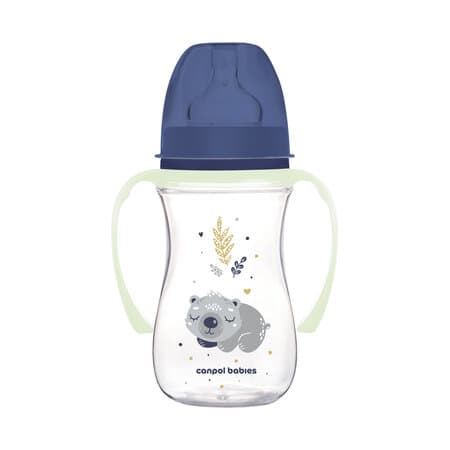 CANPOL 35/237 Antikolikflaska 240ml EasyStart Sleepy Koala blå
