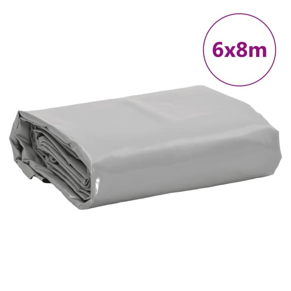 vidaXL Pressu, harmaa, 6x8 m, 650 g/m²