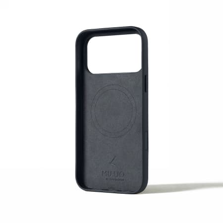 Mujjo Läderfodral - läderfodral för iPhone 17 Pro Max kompatibelt med MagSafe (basalt)